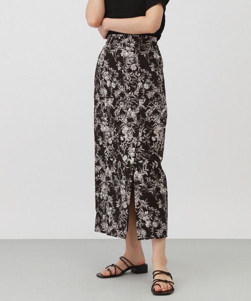 A part by（アパートバイ）の「ハナガラナロースカート（スカート・レディース・ベージュ/ブラック・FREE）」の9枚目の写真