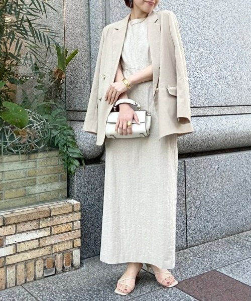 RIVE DROITE（リヴドロワ）の「MONN.:.(モン)/LINENワンピース（ワンピース・レディース・ベージュ/ブラック・FREE）」の18枚目の写真