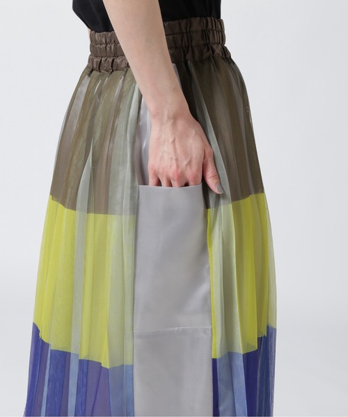 NAKAGAMI（ナカガミ）の「NAKAGAMI(ナカガミ) ハンドプリーツマルチチュールスカート（スカート・レディース・パープル・1）」の4枚目の写真