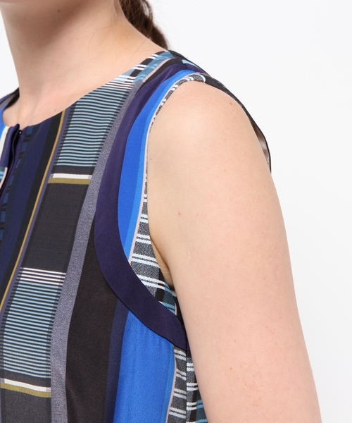 Paul Smith 青・黒ストライプ ワンピース Paul Smith BLACK Paul by Paul Smith（ポールスミスブラック