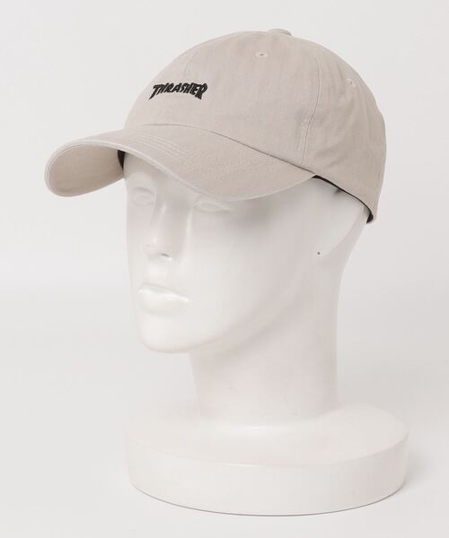 THRASHER（スラッシャー）の「THRASHER/スラッシャー キャップ 6パネル 刺繍ロゴ THR-C01KX（キャップ・メンズ・ホワイト/ブラック×ブラック/オレンジ・FREE）」の6枚目の写真