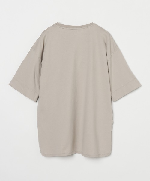 three dots(スリードッツ)の「スーパーファイン クルーネックTシャツ(Tシャツ/カットソー・レディース・グレー系その他/ホワイト・SMALL)」の4枚目の写真