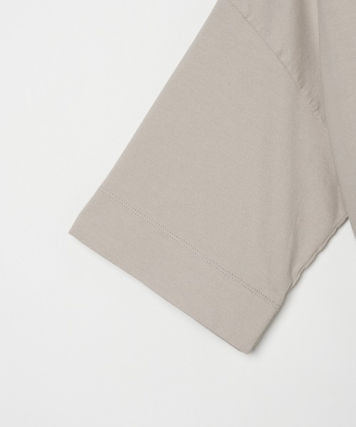 three dots(スリードッツ)の「スーパーファイン クルーネックTシャツ(Tシャツ/カットソー・レディース・グレー系その他/ホワイト・SMALL)」の7枚目の写真