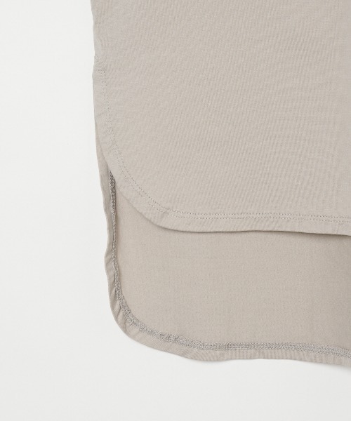 three dots(スリードッツ)の「スーパーファイン クルーネックTシャツ(Tシャツ/カットソー・レディース・グレー系その他/ホワイト・SMALL)」の8枚目の写真