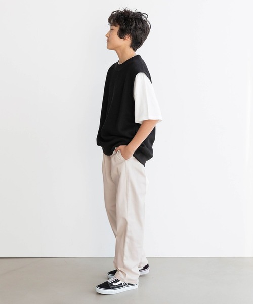 GLOBAL WORK(グローバルワーク)の「ワッフルベストSET/AND YUA ANY/ 162774(その他トップス・キッズ・ブラック/ベージュ・160cm/150cm)」の6枚目の写真
