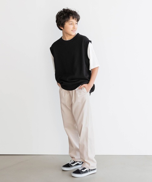 GLOBAL WORK(グローバルワーク)の「ワッフルベストSET/AND YUA ANY/ 162774(その他トップス・キッズ・ブラック/ベージュ・160cm/150cm)」の22枚目の写真