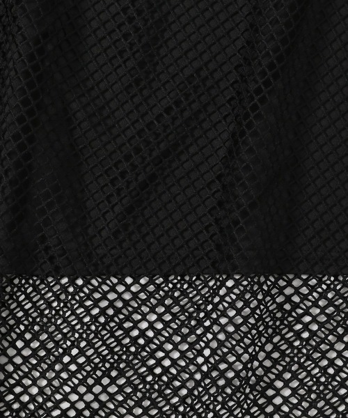 LOWRYS FARM（ローリーズファーム）の「メッシュフレアスカート　196323（スカート・レディース・ホワイト/ブラウン/ブラック/チャコールグレー・FREE）」の9枚目の写真