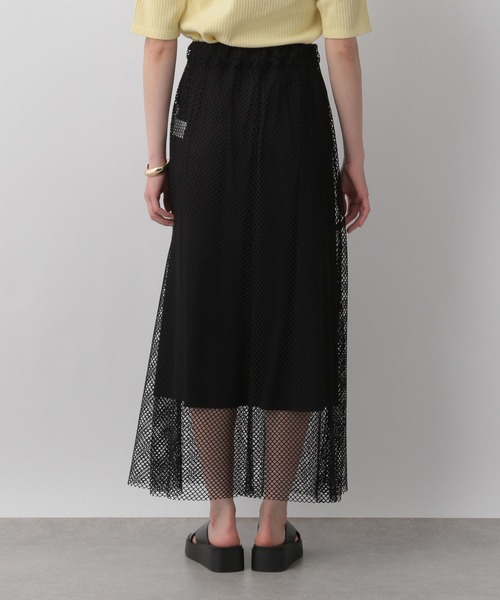 LOWRYS FARM（ローリーズファーム）の「メッシュフレアスカート　196323（スカート・レディース・ホワイト/ブラウン/ブラック/チャコールグレー・FREE）」の17枚目の写真
