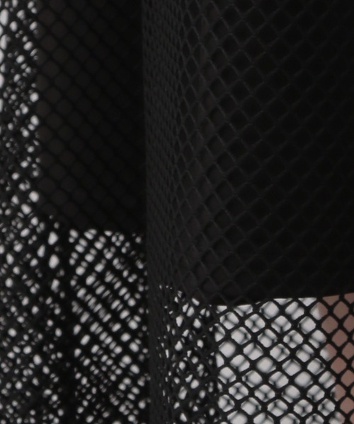 LOWRYS FARM（ローリーズファーム）の「メッシュフレアスカート　196323（スカート・レディース・ホワイト/ブラウン/ブラック/チャコールグレー・FREE）」の13枚目の写真