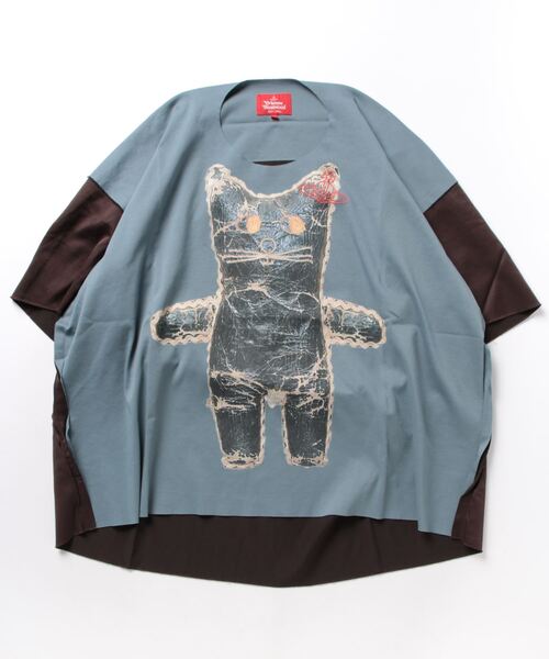 Vivienne Westwood(ヴィヴィアンウエストウッド)の「コンパクトスムースPUNK CATビッグマンTシャツ(Tシャツ/カットソー・レディース・ブラウン/ブルー・FREE)」の2枚目の写真