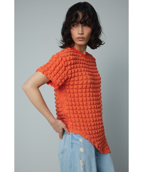 トップス Asymmetry Open Chest Top Seta T Women's 3/4 Sleeve Round Neck High Low Asymmetrical