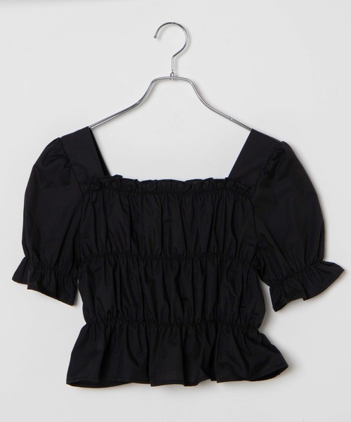 WEGO（ウィゴー）の「WEGO/シャーリングブラウス（シャツ/ブラウス・レディース・ホワイト/ブラック・FREE）」の19枚目の写真