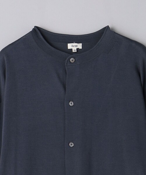 Scye（サイ）の「＜SCYE＞ 16ゲージ バンドカラー シャツ（シャツ/ブラウス・メンズ・ダークグレー/ネイビー・38/40）」の9枚目の写真