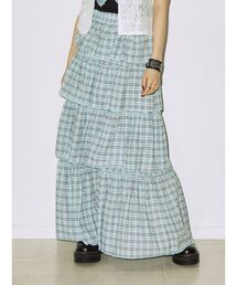 jouetie | サマーチェックティアードロングスカート(スカート)