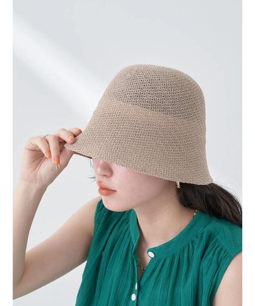 earth music&ecology(アースミュージックアンドエコロジー)の「ベルサーモハット(ハット・レディース・ライトイエロー/ブラック/グレイッシュベージュ・FREE)」の16枚目の写真