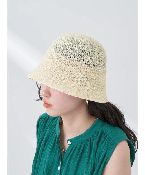 earth music&ecology(アースミュージックアンドエコロジー)の「ベルサーモハット(ハット・レディース・ライトイエロー/ブラック/グレイッシュベージュ・FREE)」の17枚目の写真