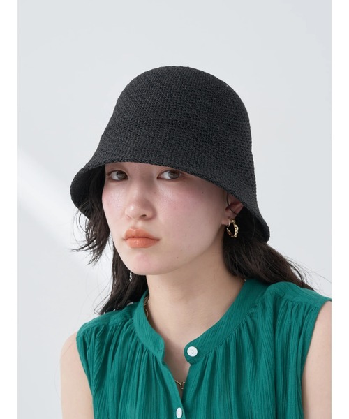 earth music&ecology(アースミュージックアンドエコロジー)の「ベルサーモハット(ハット・レディース・ライトイエロー/ブラック/グレイッシュベージュ・FREE)」の5枚目の写真