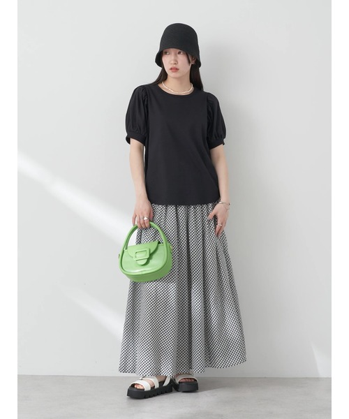 earth music&ecology(アースミュージックアンドエコロジー)の「ベルサーモハット(ハット・レディース・ライトイエロー/ブラック/グレイッシュベージュ・FREE)」の9枚目の写真