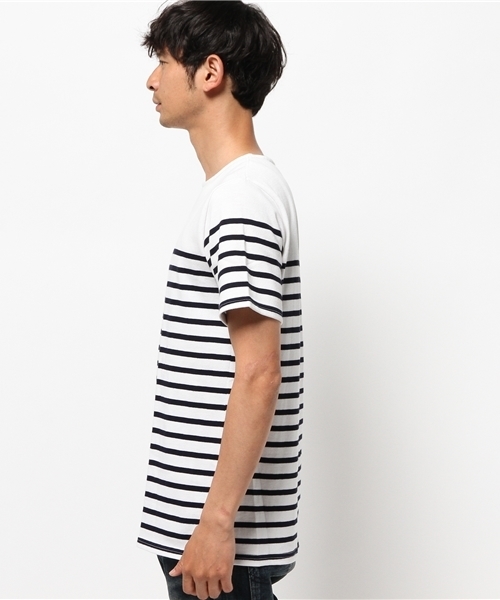 OUTLET(アウトレット)の「【Ciaopanic】度詰メ天竺バスクシャツ半袖(Tシャツ/カットソー・メンズ・ホワイト・MEDIUM/LARGE)」の3枚目の写真