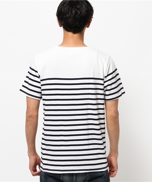 OUTLET(アウトレット)の「【Ciaopanic】度詰メ天竺バスクシャツ半袖(Tシャツ/カットソー・メンズ・ホワイト・MEDIUM/LARGE)」の4枚目の写真