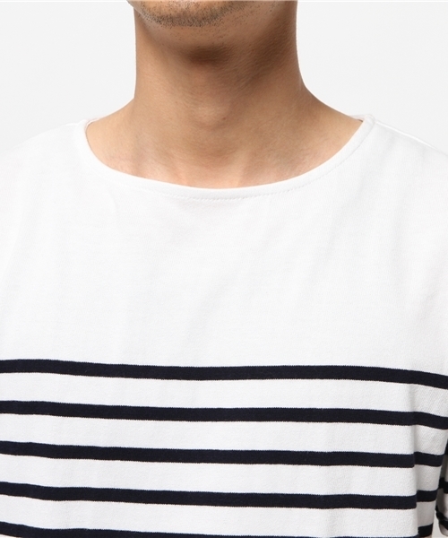 OUTLET(アウトレット)の「【Ciaopanic】度詰メ天竺バスクシャツ半袖(Tシャツ/カットソー・メンズ・ホワイト・MEDIUM/LARGE)」の5枚目の写真
