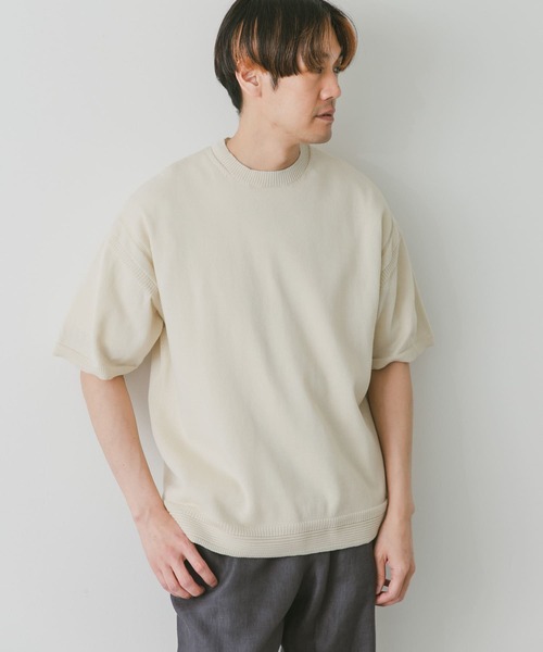 URBAN RESEARCH DOORS(アーバンリサーチドアーズ)の「ガンジー風ニットプルオーバー(ニット/セーター・メンズ・ネイビー/モカ/ライトベージュ・MEDIUM/LARGE)」の16枚目の写真