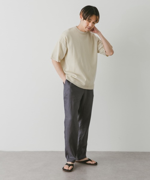 URBAN RESEARCH DOORS(アーバンリサーチドアーズ)の「ガンジー風ニットプルオーバー(ニット/セーター・メンズ・ネイビー/モカ/ライトベージュ・MEDIUM/LARGE)」の5枚目の写真