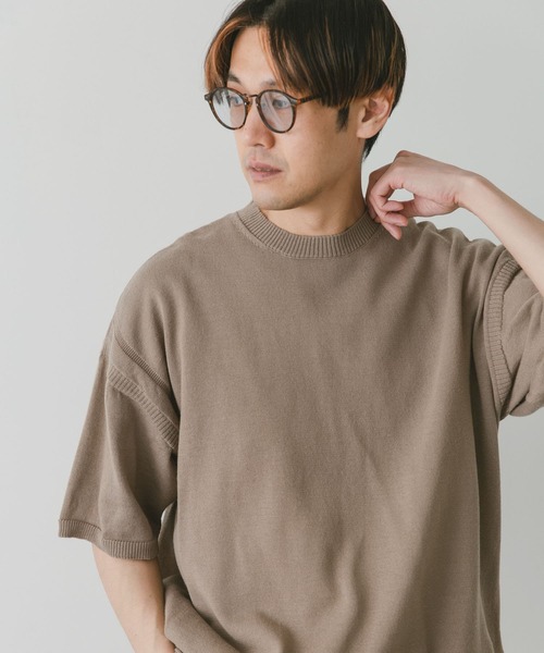 URBAN RESEARCH DOORS(アーバンリサーチドアーズ)の「ガンジー風ニットプルオーバー(ニット/セーター・メンズ・ネイビー/モカ/ライトベージュ・MEDIUM/LARGE)」の14枚目の写真