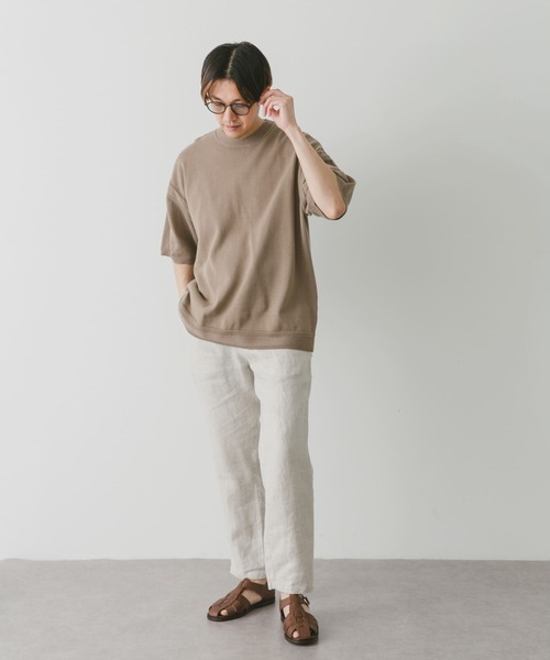 URBAN RESEARCH DOORS(アーバンリサーチドアーズ)の「ガンジー風ニットプルオーバー(ニット/セーター・メンズ・ネイビー/モカ/ライトベージュ・MEDIUM/LARGE)」の21枚目の写真