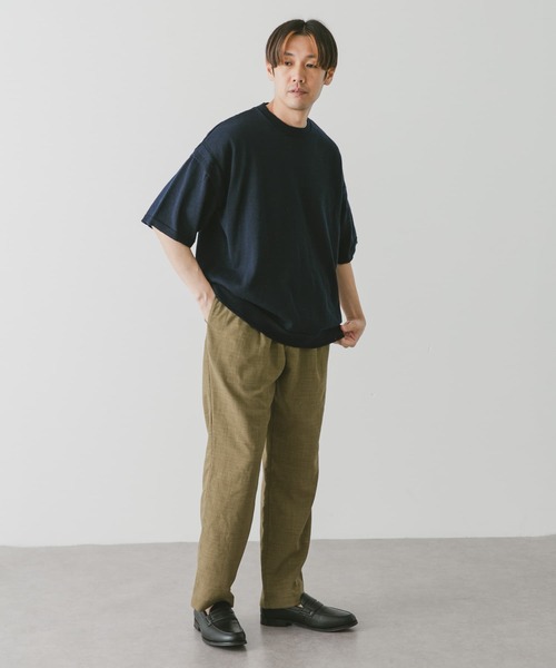URBAN RESEARCH DOORS(アーバンリサーチドアーズ)の「ガンジー風ニットプルオーバー(ニット/セーター・メンズ・ネイビー/モカ/ライトベージュ・MEDIUM/LARGE)」の18枚目の写真