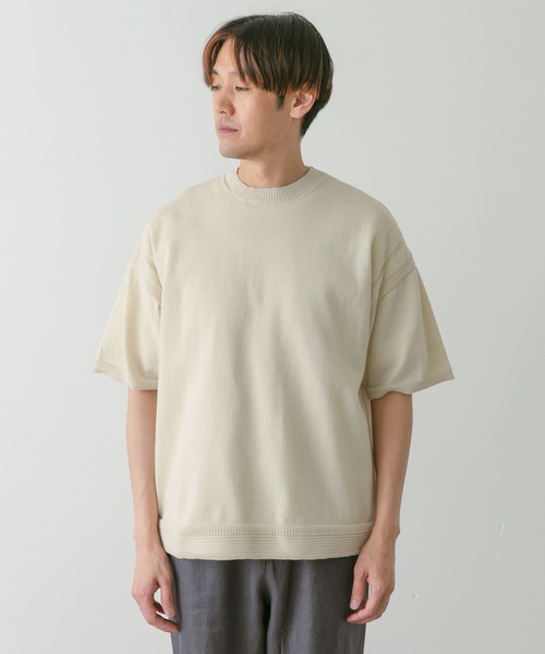 URBAN RESEARCH DOORS(アーバンリサーチドアーズ)の「ガンジー風ニットプルオーバー(ニット/セーター・メンズ・ネイビー/モカ/ライトベージュ・MEDIUM/LARGE)」の22枚目の写真