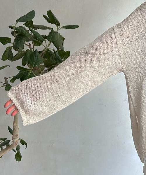 DouDou（ドゥドゥ）の「ペーパーヤーンプルオーバー（ニット/セーター・レディース・ブラウン/ブラック/ブルー/ベージュ・FREE）」の20枚目の写真