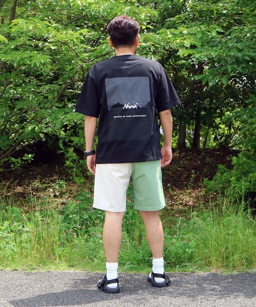 NANGA(ナンガ)の「NANGA×GrandPARK/ナンガ×グランドパーク別注バックプリントTシャツ(Tシャツ/カットソー・メンズ・グレー/グリーン/ブラック/ホワイト/ネイビー・MEDIUM/LARGE/X-LARGE)」の17枚目の写真