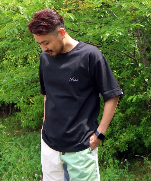 NANGA(ナンガ)の「NANGA×GrandPARK/ナンガ×グランドパーク別注バックプリントTシャツ(Tシャツ/カットソー・メンズ・グレー/グリーン/ブラック/ホワイト/ネイビー・MEDIUM/LARGE/X-LARGE)」の13枚目の写真