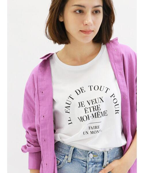 Te chichi(テチチ)の「アーチロゴTシャツ(Tシャツ/カットソー・レディース・ブラック/ブルー/チャコールグレー・F)」の1枚目の写真