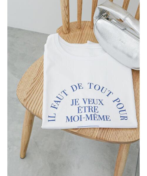 Te chichi(テチチ)の「アーチロゴTシャツ(Tシャツ/カットソー・レディース・ブラック/ブルー/チャコールグレー・F)」の4枚目の写真