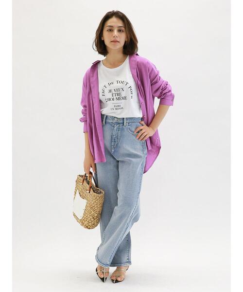 Te chichi(テチチ)の「アーチロゴTシャツ(Tシャツ/カットソー・レディース・ブラック/ブルー/チャコールグレー・F)」の5枚目の写真