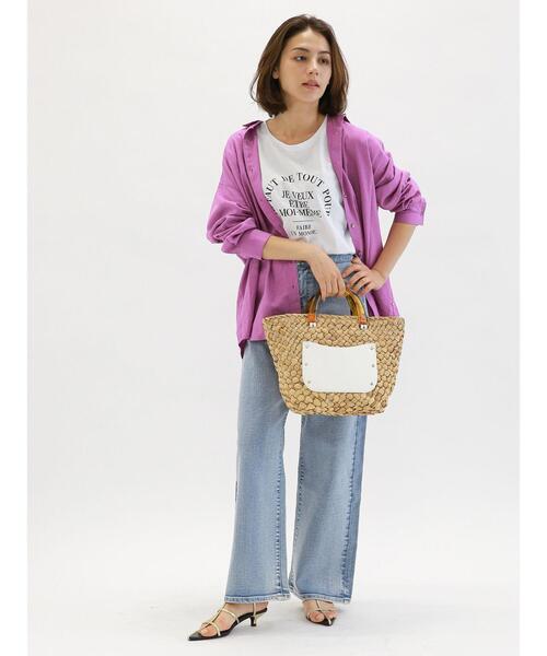 Te chichi(テチチ)の「アーチロゴTシャツ(Tシャツ/カットソー・レディース・ブラック/ブルー/チャコールグレー・F)」の6枚目の写真