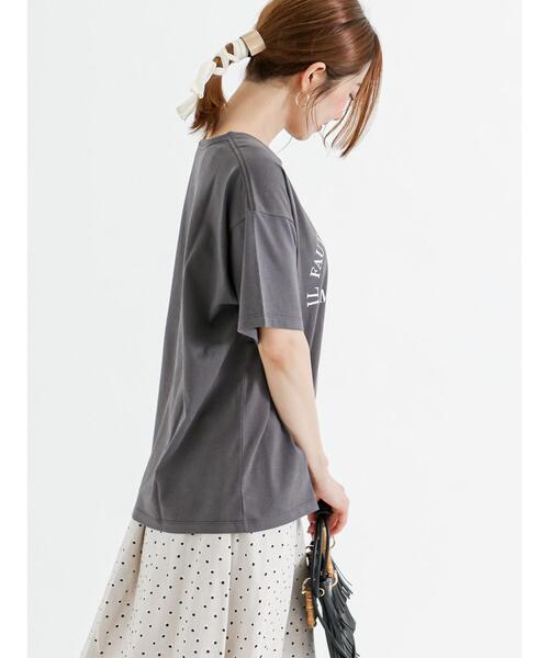 Te chichi(テチチ)の「アーチロゴTシャツ(Tシャツ/カットソー・レディース・ブラック/ブルー/チャコールグレー・F)」の11枚目の写真