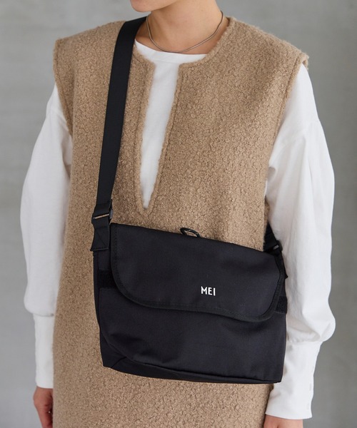 MEI（メイ）の「【MEI/メイ】メッセンジャーバッグ（メッセンジャーバッグ・レディース・ブラック/ベージュ・F）」の14枚目の写真