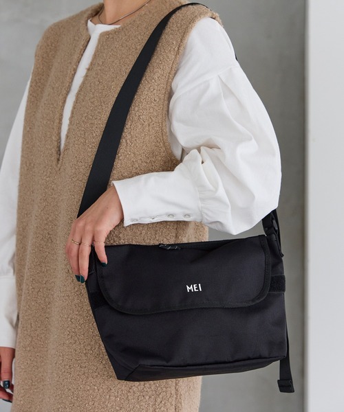 MEI（メイ）の「【MEI/メイ】メッセンジャーバッグ（メッセンジャーバッグ・レディース・ブラック/ベージュ・F）」の19枚目の写真