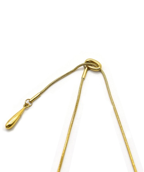 LHME（エルエイチエムイー）の「LHME ドロップY字ロングネックレス/サージカルステンレス316L（金属アレルギー対応）（ネックレス・レディース・ゴールド/シルバー・80ｃｍ）」の10枚目の写真
