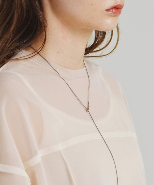 LHME（エルエイチエムイー）の「LHME ドロップY字ロングネックレス/サージカルステンレス316L（金属アレルギー対応）（ネックレス・レディース・ゴールド/シルバー・80ｃｍ）」の16枚目の写真