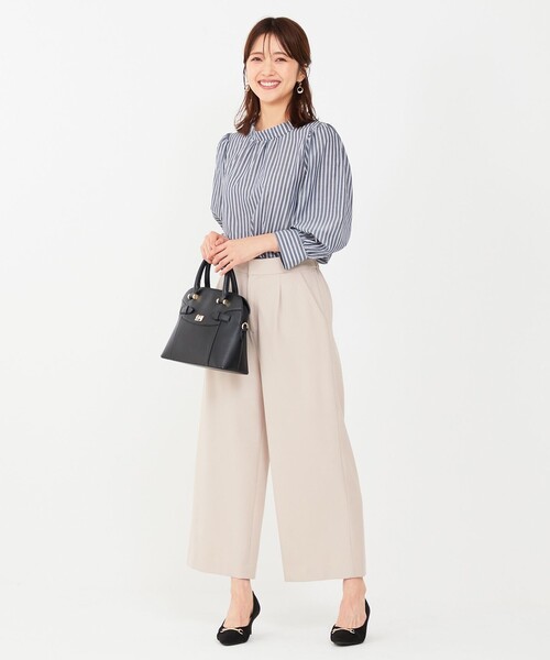ANY SIS(エニィスィス)の「【洗える】フェイクパールストライプ ブラウス(シャツ/ブラウス・レディース・ベージュ系1/ネイビー系1/ライトグレー系1/ダルブルー系1・4)」の14枚目の写真