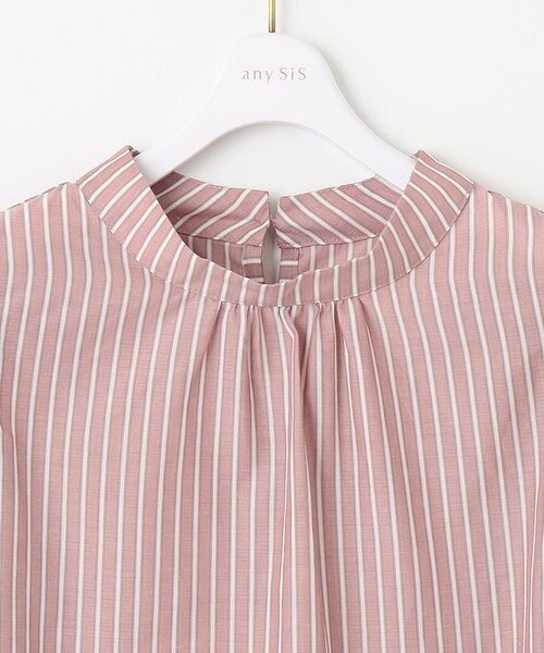 ANY SIS(エニィスィス)の「【洗える】フェイクパールストライプ ブラウス(シャツ/ブラウス・レディース・ベージュ系1/ネイビー系1/ライトグレー系1/ダルブルー系1・4)」の20枚目の写真