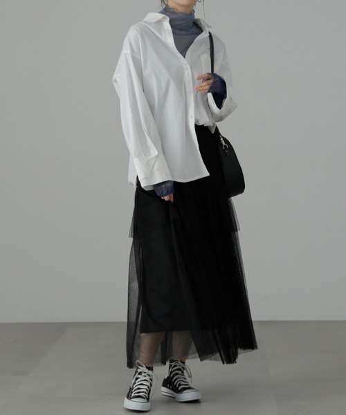 FREE'S MART（フリーズマート）の「◆チュールティアードマキシスカート（スカート・レディース・ホワイト/グリーン/ブラック・SMALL/MEDIUM）」の21枚目の写真