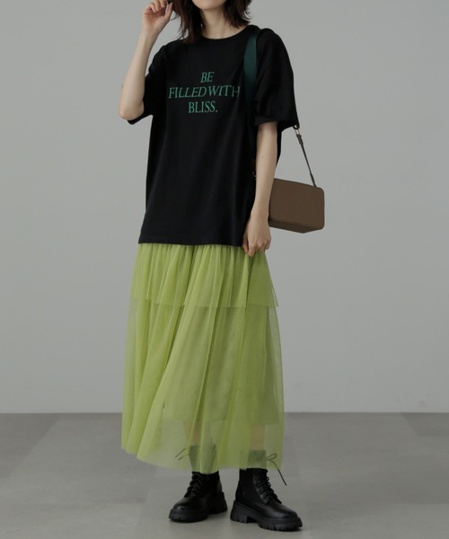 FREE'S MART（フリーズマート）の「◆チュールティアードマキシスカート（スカート・レディース・ホワイト/グリーン/ブラック・SMALL/MEDIUM）」の11枚目の写真