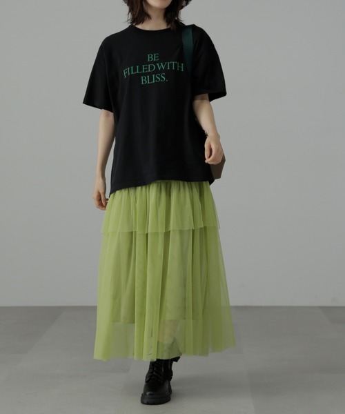 FREE'S MART（フリーズマート）の「◆チュールティアードマキシスカート（スカート・レディース・ホワイト/グリーン/ブラック・SMALL/MEDIUM）」の12枚目の写真