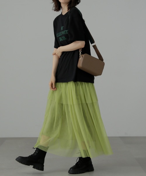 FREE'S MART（フリーズマート）の「◆チュールティアードマキシスカート（スカート・レディース・ホワイト/グリーン/ブラック・SMALL/MEDIUM）」の14枚目の写真