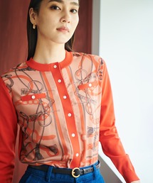 ROPE' | 【23AW】ヴィンテージスカーフ柄カーディガン(カーディガン/ボレロ)